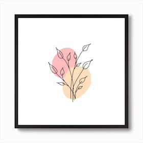 Illustration Of A Bouquet Of Flowers Art Print