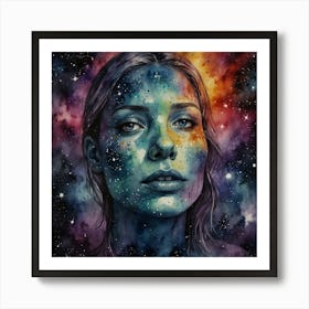 Galaxy Girl 3 Art Print