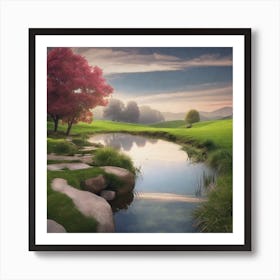 Landscape Painting 34 Art Print