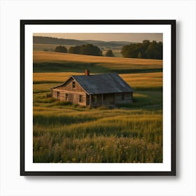 Old House In The Prairie Art Print