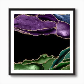 Peacock Agate Texture 05 Art Print