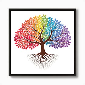 Rainbow Tree Of Life 2 Art Print