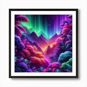 Psychedelic Forest 1 Art Print