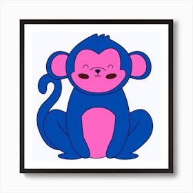 Cartoon Monkey art design 2 Art Print