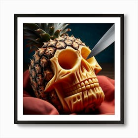 Pineapple Skull 1 Art Print