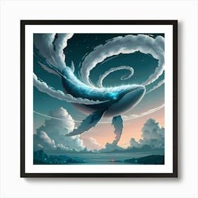 Whale In The Sky 2 Art Print