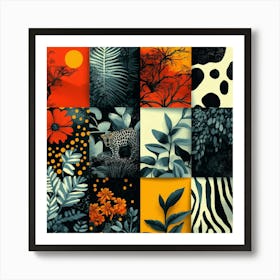 Abstract Floral Pattern 6 Art Print