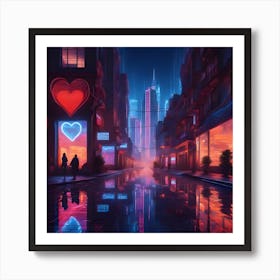 Neon City 2 Art Print