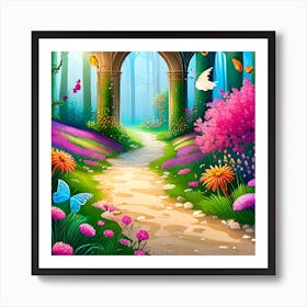 Fairytale Path In The Forest Art Print