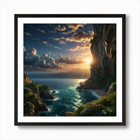 Sunset In The Cliffs Art Print