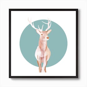 Winter Deer Art Print