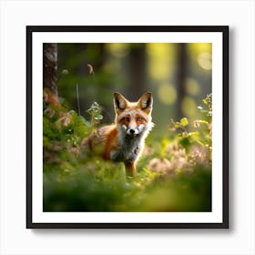 Red Fox In The Forest Art Print