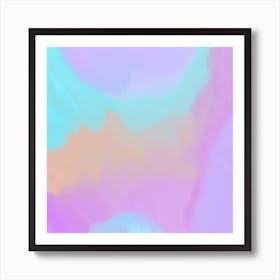 Abstract Painting in Pastel Swirls Art Print