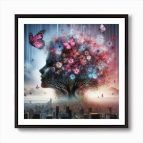Butterfly Tree Of Life Art Print