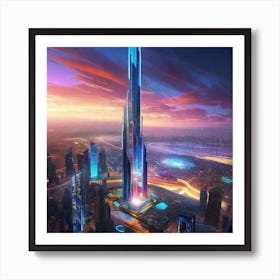Futuristic Skyscraper Art Print