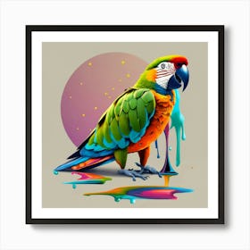 Colorful Parrot 3 Art Print