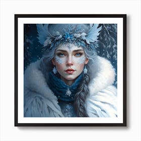 Snow Girl Art Print