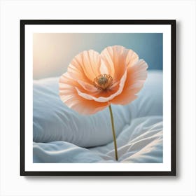 Comic Style Digital Photograph Of A Delicate Peach Art Print