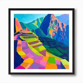 Abstract Travel Collection Machu Picchu Peru 2 Art Print