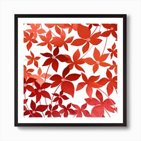 Red flowers Art Print