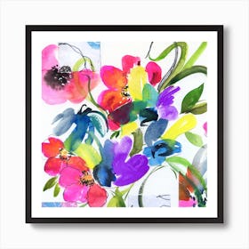 Watercolor Poppies Art Print