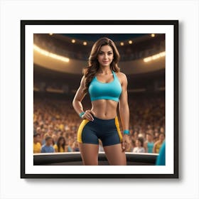 Abstract Painting Sports Woman 28 Art Print