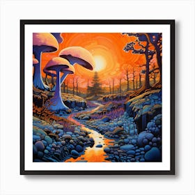 'Sunset Forest' Art Print