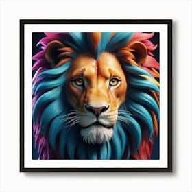 Lion face Art Print