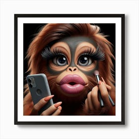Orangutan Makeup Art Print