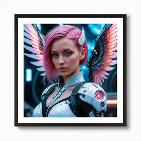 Cyborg Angel Art Print