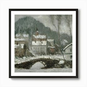 Claude Monet - Village In Winter Art Print