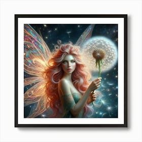 Fairy Dandelion Art Print
