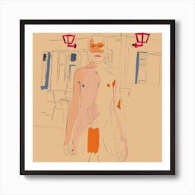 Naked Man Art Print