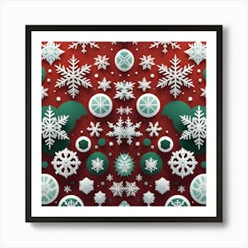 Christmas Snowflakes 1 Art Print