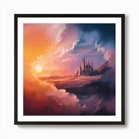 Castle In The Clouds Art Print