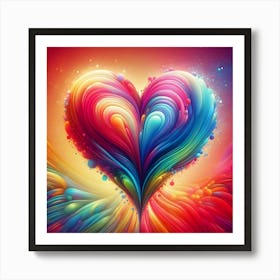 Colorful Heart 4 Art Print