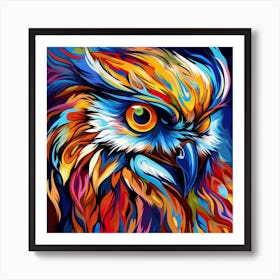 Colorful Owl 12 Art Print