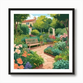 Garden Path 6 Art Print