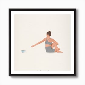 Monday Morning Stretch Square Art Print