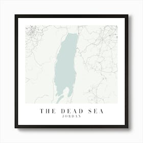The Dead Sea Jordan Street Map Minimal Color Square Art Print