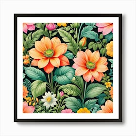 High Resolution Botanical Illustration Floral Beauty Nature Inspired Design Professional Digita(68) Art Print