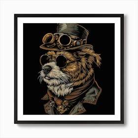 Steampunk Dog 21 Art Print