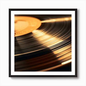 Close Up Of A Vinyl Record Art Print