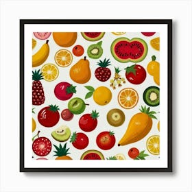 Fruit Seamless Pattern Art Print