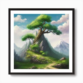 Lone Tree In The Forest Poster