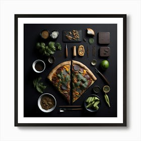 Pizza Props Knolling Layout (86) Art Print