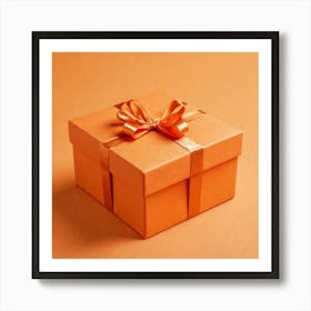 Orange Gift Box 3 Art Print