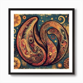 Paisley4gogh Art Print