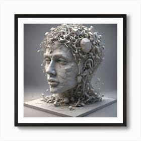 Head Of A Man illusion Art Print