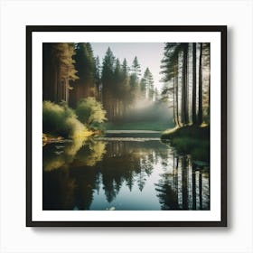 pond in The Forest 1 Art Print